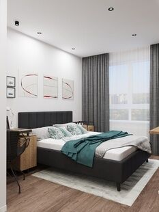 Фото № 1: Дизайн-проект однокомнатной квартиры 27.57  м² Современный стиль для ЖК в г. Люберцы