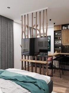 Фото № 5: Дизайн-проект однокомнатной квартиры 27.57  м² Современный стиль для ЖК в г. Люберцы