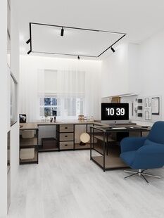 Фото № 6: Дизайн-проект трехкомнатной квартиры 92.91  м² Стиль Модернизм для ЖК Лето