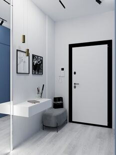 Фото № 4: Дизайн-проект трехкомнатной квартиры 92.91  м² Стиль Модернизм для ЖК Лето