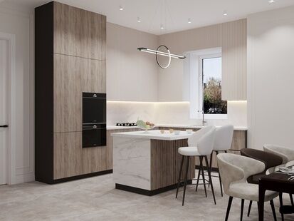 Фото № 3: Дизайн-проект дома/коттеджа 256.86  м² Стиль Модернизм для частного дома в г. сергиев посад