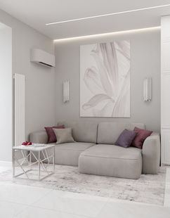 Фото № 2: Дизайн-проект четырехкомнатной квартиры 82.0  м² Современная классика для ЖК Прокшино