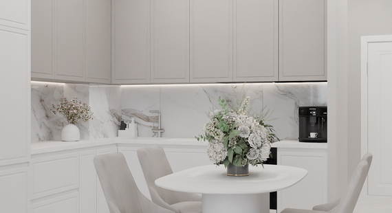 ЖК "Прокшино": готовый дизайн проект в стиле "Современная классика". Площадь 82.0 м² - фото №3