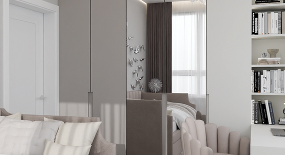 ЖК "Прокшино": готовый дизайн проект в стиле "Современная классика". Площадь 82.0 м² - фото №6