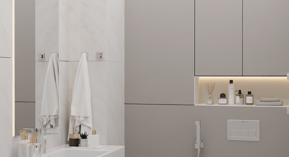 ЖК "Прокшино": готовый дизайн проект в стиле "Современная классика". Площадь 82.0 м² - фото №4