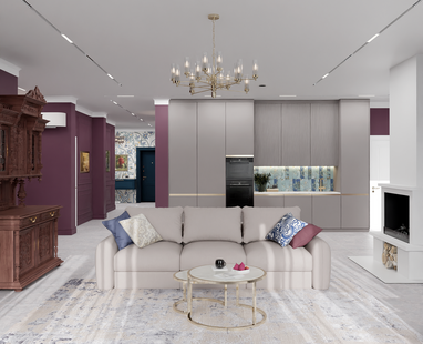 Фото № 6: Дизайн-проект дома/коттеджа 244.7  м² Стиль Эклектика для частного дома в мо