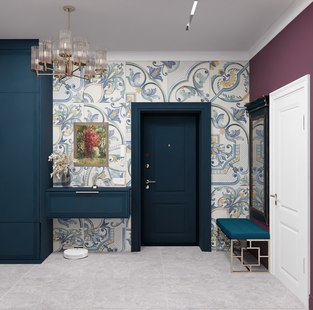 Фото № 2: Дизайн-проект дома/коттеджа 244.7  м² Стиль Эклектика для частного дома в мо