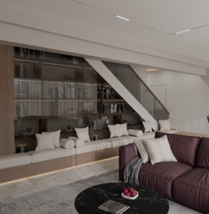 Фото № 3: Дизайн-проект дома/коттеджа 142.9  м² Стиль Модернизм для этажа частного дома в ЖК Новогорск Клаб