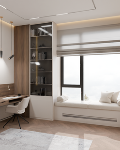 Фото № 1: Дизайн-проект дома/коттеджа 146.6  м² Стиль Модернизм для этажа частного дома в ЖК Новогорск Клаб