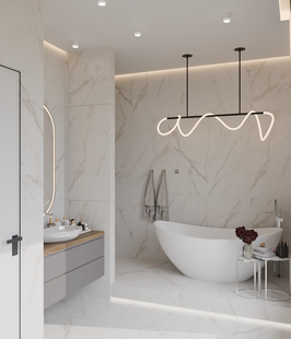 Фото № 2: Дизайн-проект дома/коттеджа 146.6  м² Стиль Модернизм для этажа частного дома в ЖК Новогорск Клаб