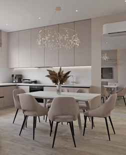 Фото № 5: Дизайн-проект трехкомнатной квартиры 67.5  м² Современный стиль для ЖК Символ