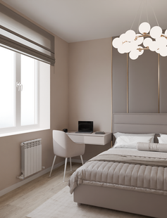 Фото № 4: Дизайн-проект трехкомнатной квартиры 67.5  м² Современный стиль для ЖК Символ