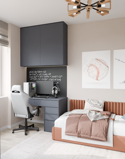 Фото № 2: Дизайн-проект трехкомнатной квартиры 67.5  м² Современный стиль для ЖК Символ