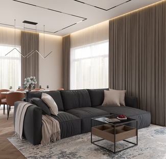 Фото № 1: Дизайн-проект дома/коттеджа 168.2  м² Стиль Модернизм для частного дома в калужской обл.