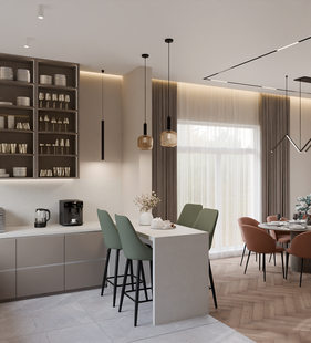 Фото № 3: Дизайн-проект дома/коттеджа 168.2  м² Стиль Модернизм для частного дома в калужской обл.