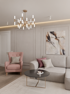 Фото № 6: Дизайн-проект трехкомнатной квартиры 72.0  м² Стиль Контемпорари для ЖК в г. Люберцы