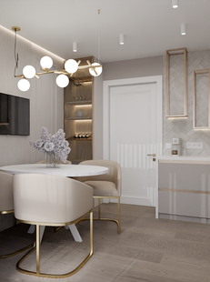 Фото № 2: Дизайн-проект трехкомнатной квартиры 72.0  м² Стиль Контемпорари для ЖК в г. Люберцы