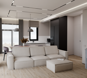 Фото № 1: Дизайн-проект дома/коттеджа 71.4  м² Стиль Модернизм для частного дома в мо