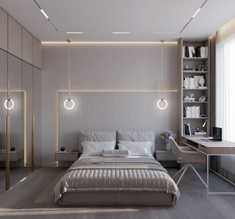 Фото № 1: Дизайн-проект трехкомнатной квартиры 60.6  м² Современный стиль для ЖК Ever