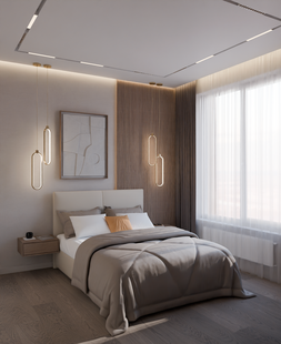 Фото № 6: Дизайн-проект трехкомнатной квартиры 60.6  м² Современный стиль для ЖК Ever