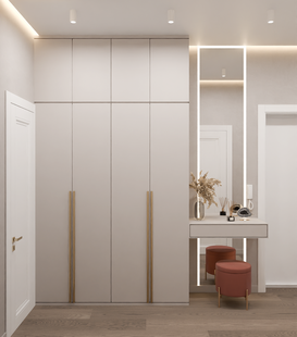 Фото № 5: Дизайн-проект трехкомнатной квартиры 60.6  м² Современный стиль для ЖК Ever