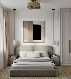 Фото № 2: Дизайн-проект трехкомнатной квартиры 57.4  м² Современный стиль для ЖК Айрис