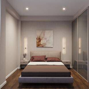 Фото № 6: Дизайн-проект двухкомнатной квартиры 51.83  м² Современный стиль для ЖК Город Daily