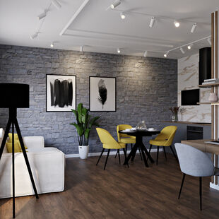 Фото № 4: Дизайн-проект квартиры-студии 36.74  м² Современный стиль для ЖК Город Daily