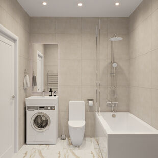 Фото № 5: Дизайн-проект квартиры-студии 36.74  м² Современный стиль для ЖК Город Daily