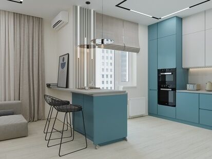 Фото № 1: Дизайн-проект трехкомнатной квартиры 81.14  м² Современный стиль для ЖК Новоград Монино