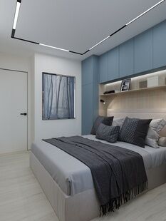 Фото № 5: Дизайн-проект трехкомнатной квартиры 81.14  м² Современный стиль для ЖК Новоград Монино