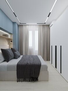 Фото № 2: Дизайн-проект трехкомнатной квартиры 81.14  м² Современный стиль для ЖК Новоград Монино