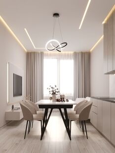 Фото № 6: Дизайн-проект трехкомнатной квартиры 64.0  м² Стиль Модернизм для ЖК Life-Варшавская