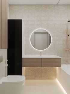 Фото № 2: Дизайн-проект трехкомнатной квартиры 64.0  м² Стиль Модернизм для ЖК Life-Варшавская