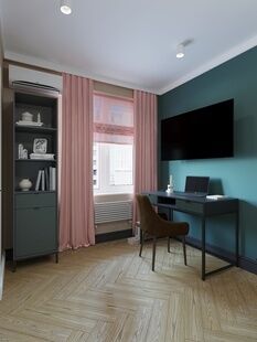 Фото № 3: Дизайн-проект двухкомнатной квартиры 43.36  м² Стиль Эклектика для ЖК Московский