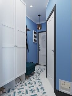 Фото № 5: Дизайн-проект двухкомнатной квартиры 43.36  м² Стиль Эклектика для ЖК Московский