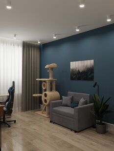 Фото № 3: Дизайн-проект трехкомнатной квартиры 67.5  м² Скандинавский стиль для ЖК Новое Медведково