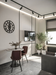 Фото № 1: Дизайн-проект квартиры-студии 21.3  м² Современный стиль для ЖК Level Нагатинская