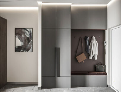 Фото № 3: Дизайн-проект квартиры-студии 21.3  м² Современный стиль для ЖК Level Нагатинская