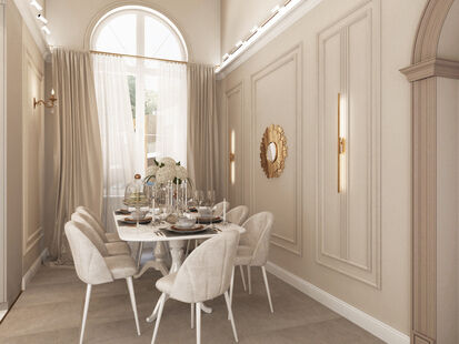 Фото № 5: Дизайн-проект дома/коттеджа 29.9  м² Современная классика для этажа частного дома в рязанской области