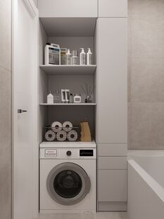 Фото № 3: Дизайн-проект двухкомнатной квартиры 53.1  м² Современный стиль для ЖК Московский