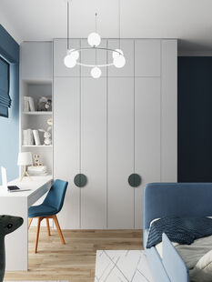 Фото № 6: Дизайн-проект трехкомнатной квартиры 53.69  м² Стиль Модернизм для ЖК City Bay