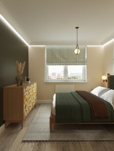 Фото № 6: Дизайн-проект двухкомнатной квартиры 66.6  м² Стиль Эклектика для ЖК Светлогорск-3