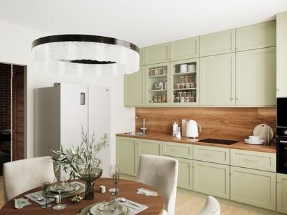 Фото № 4: Дизайн-проект четырехкомнатной квартиры 92.69  м² Стиль Эклектика для ЖК Экспоград-3