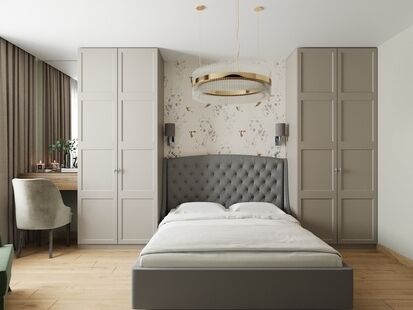 Фото № 1: Дизайн-проект четырехкомнатной квартиры 92.69  м² Стиль Эклектика для ЖК Экспоград-3