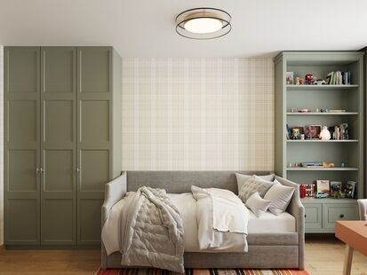 Фото № 2: Дизайн-проект четырехкомнатной квартиры 92.69  м² Стиль Эклектика для ЖК Экспоград-3