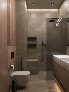 Фото № 5: Дизайн-проект четырехкомнатной квартиры 71.3  м² Стиль Модернизм для ЖК Инновация