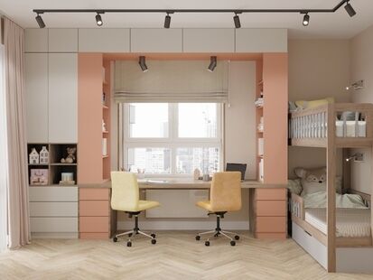 Фото № 5: Дизайн-проект четырехкомнатной квартиры 80.8  м² Стиль Модернизм для ЖК Союзный