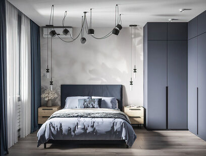 Фото № 4: Дизайн-проект трехкомнатной квартиры 78.2  м² Современный стиль для ЖК Южане