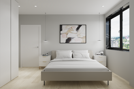 Фото № 1: Дизайн-проект трехкомнатной квартиры 45.41  м² Стиль Минимализм для ЖК Бусиновский парк